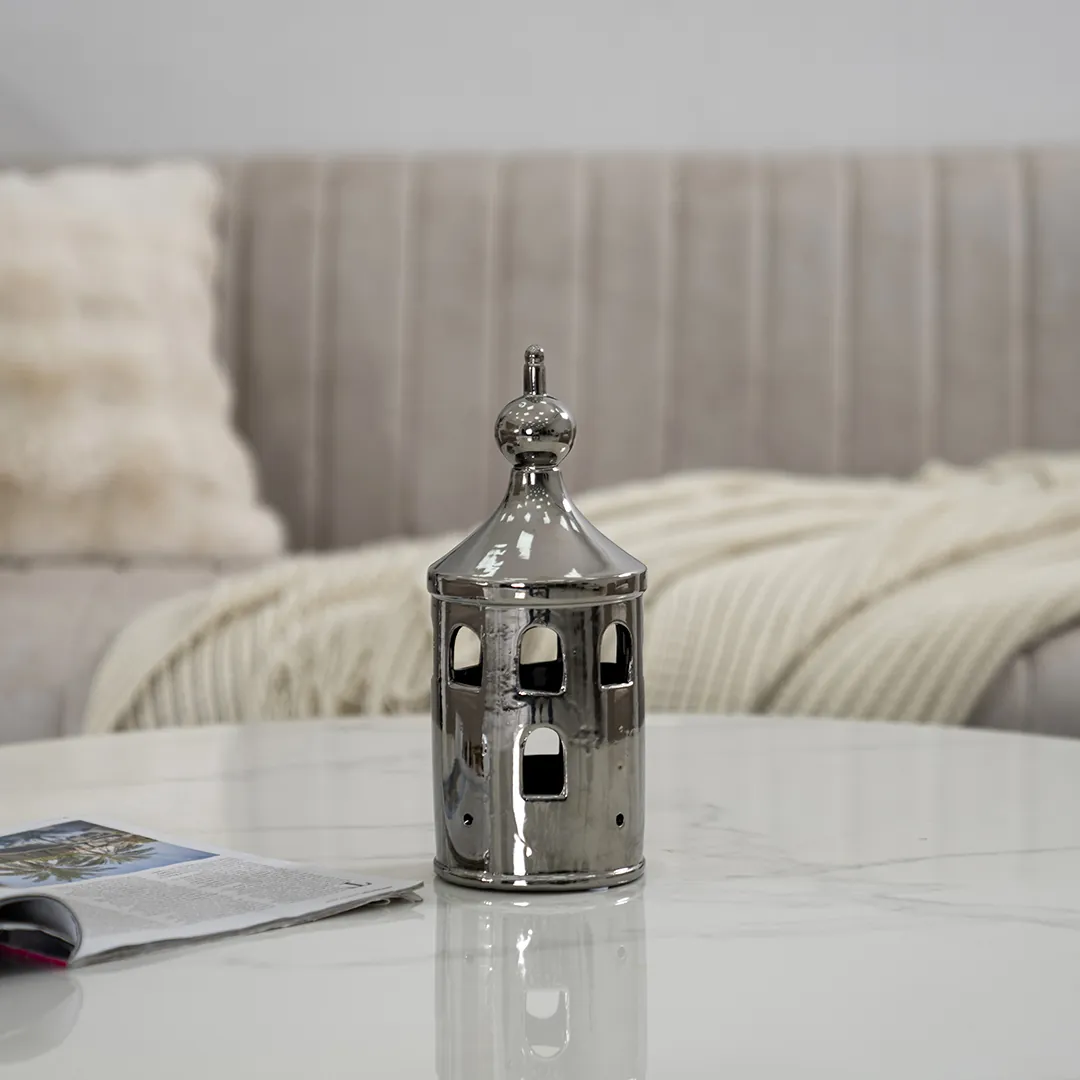 Delyn Ceramic Silver Lantern -10.8×10.8×26.5cm thumbnail 3