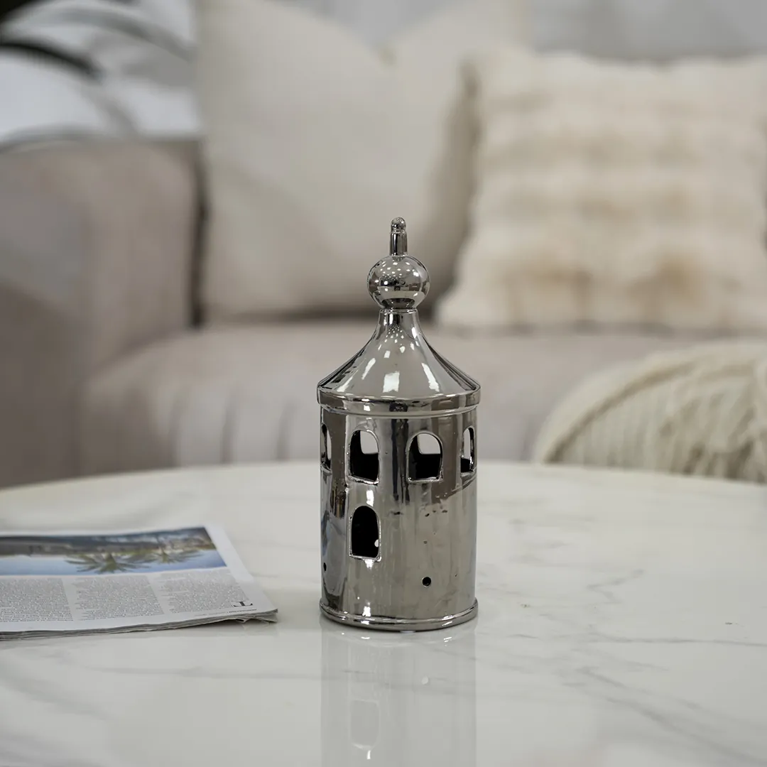 Delyn Ceramic Silver Lantern -10.8×10.8×26.5cm thumbnail 2
