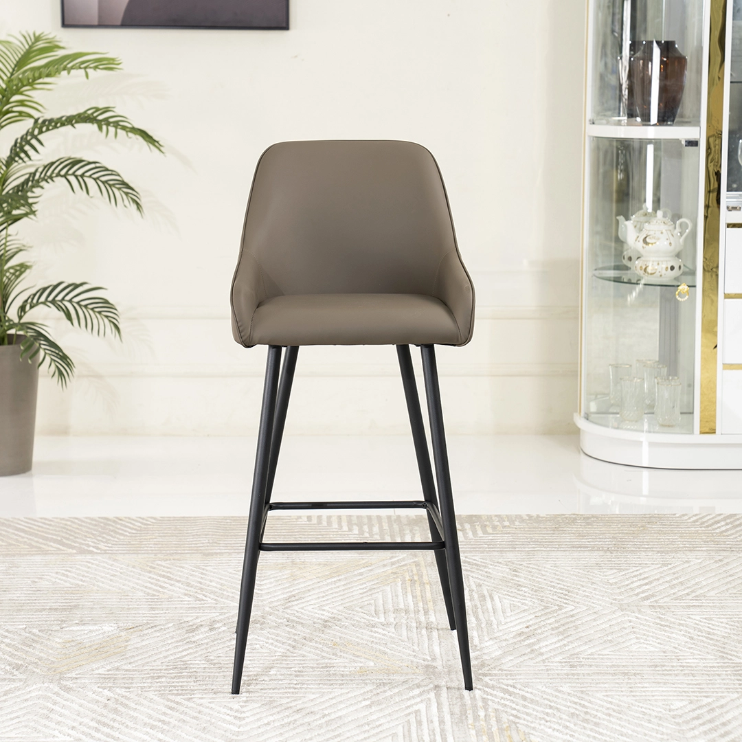 Diva Bar Stool -Dark Khaki & Black thumbnail 3