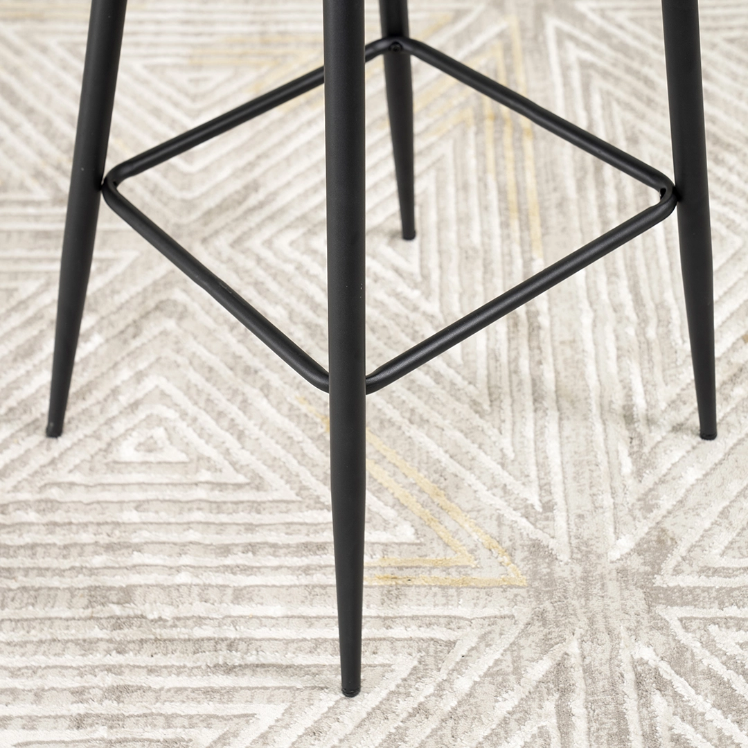 Diva Bar Stool -Dark Khaki & Black thumbnail 7