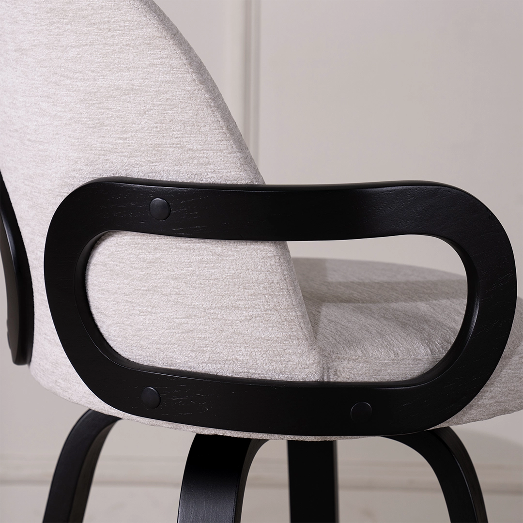 Ela Bar Chair -Walnut and Taupe thumbnail 5