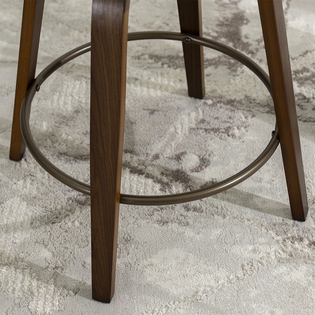 Eleanor Bar Chair -Walnut & Off White thumbnail 5