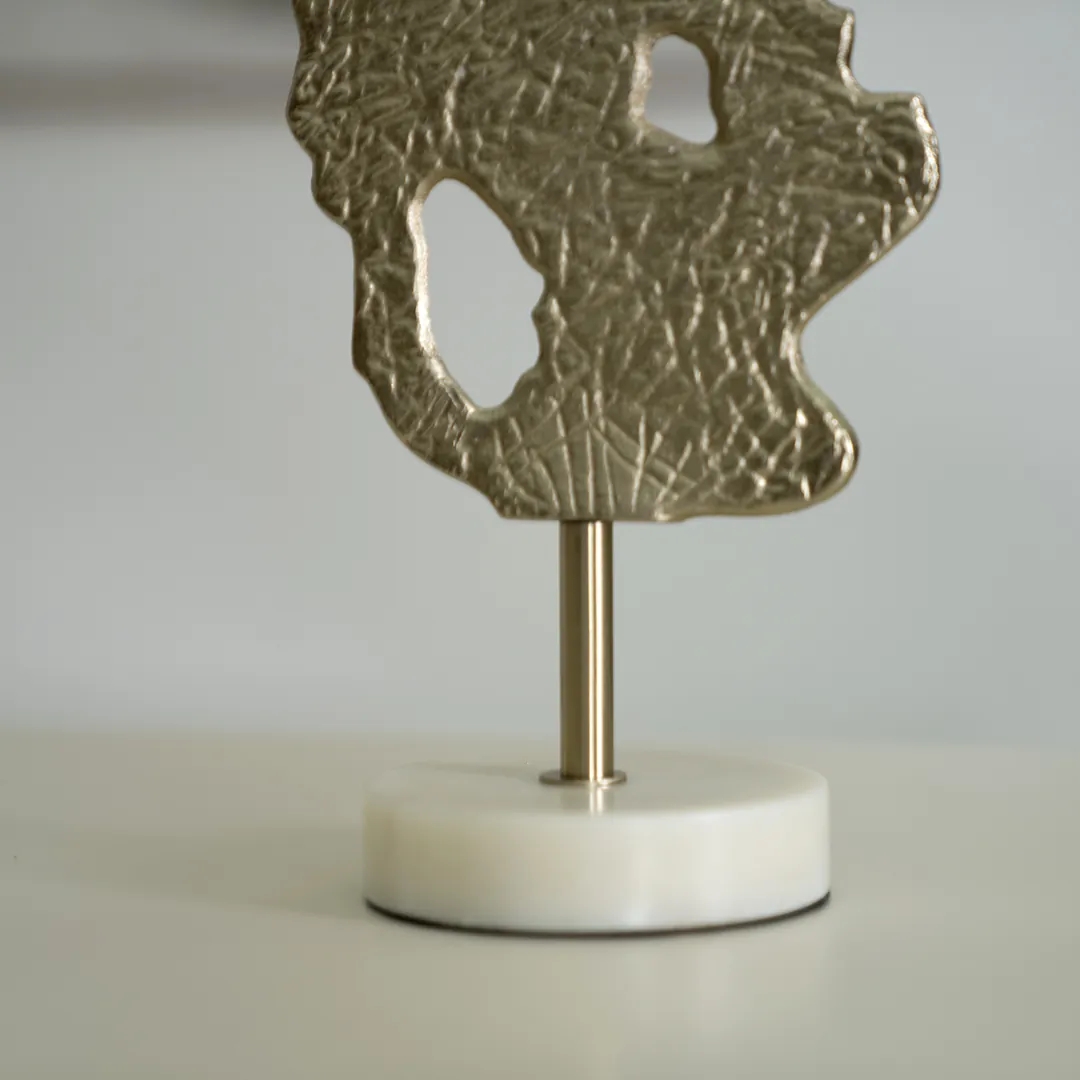 Ernid Metal Marble Accent With Marble Base -15x15x45.5cm thumbnail 6