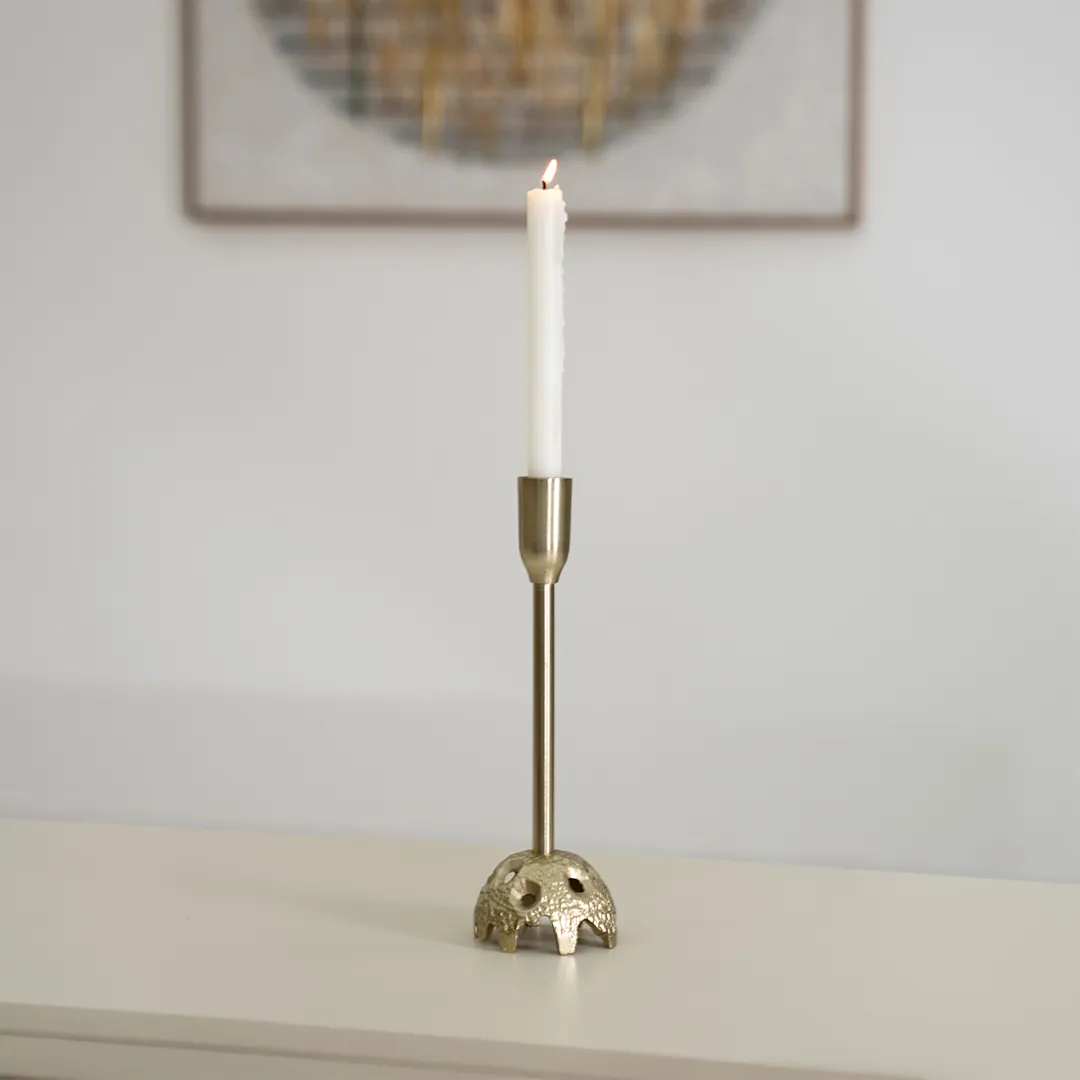 Ernid metal taper candle holder -7.5×7.5x27cm thumbnail 2