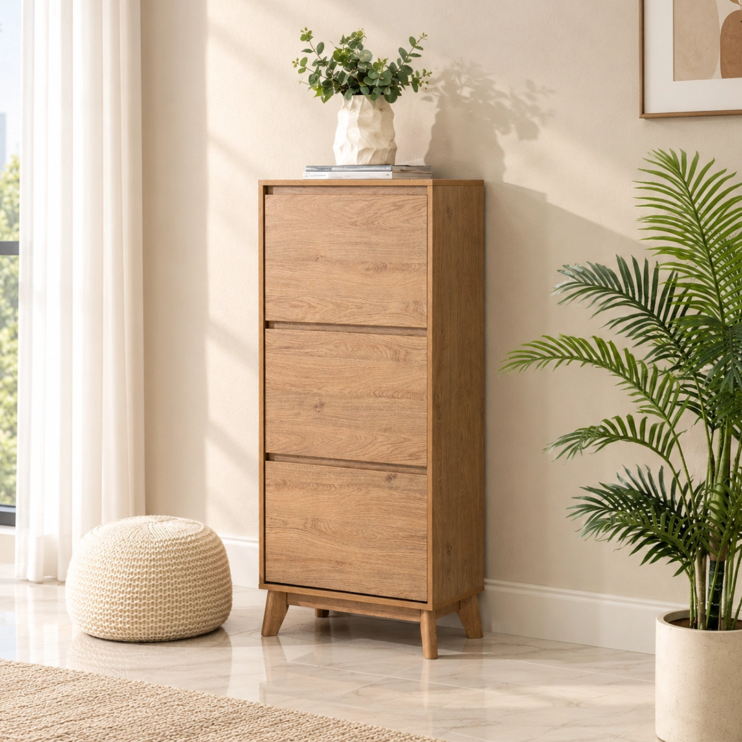 Expresso Shoe Cabinet - Oak