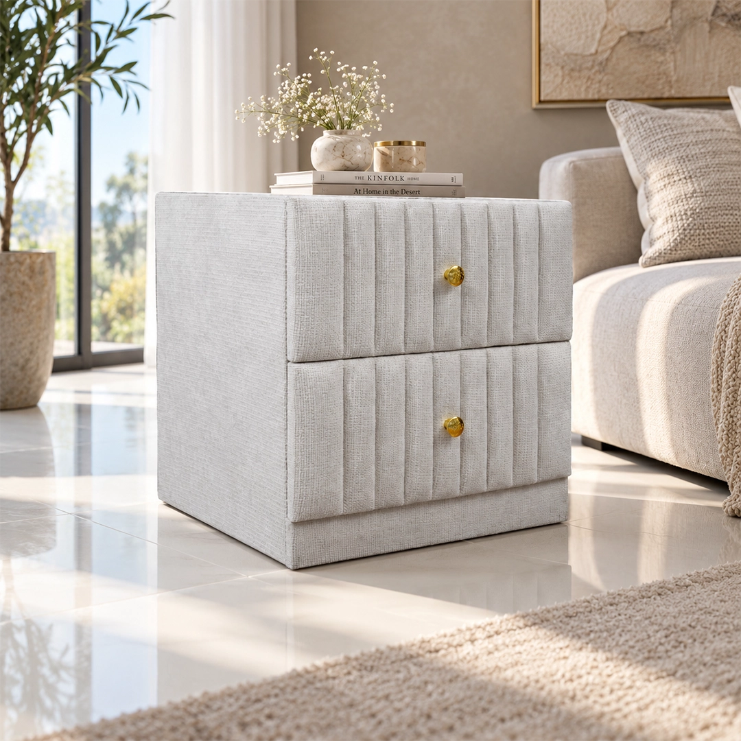 Fenix Side Table With Glass