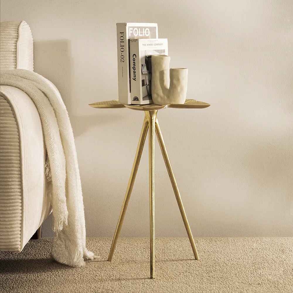 Floral Tripod Table -Gold thumbnail 2