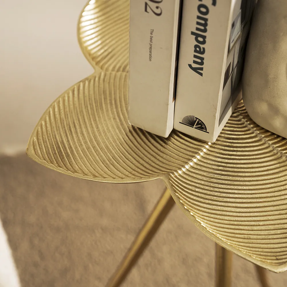 Floral Tripod Table -Gold thumbnail 3