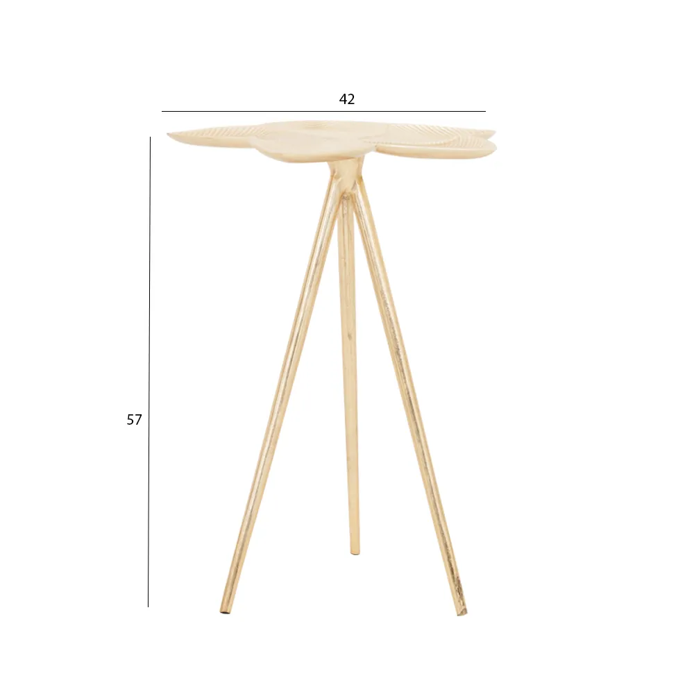 Floral Tripod Table -Gold thumbnail 5