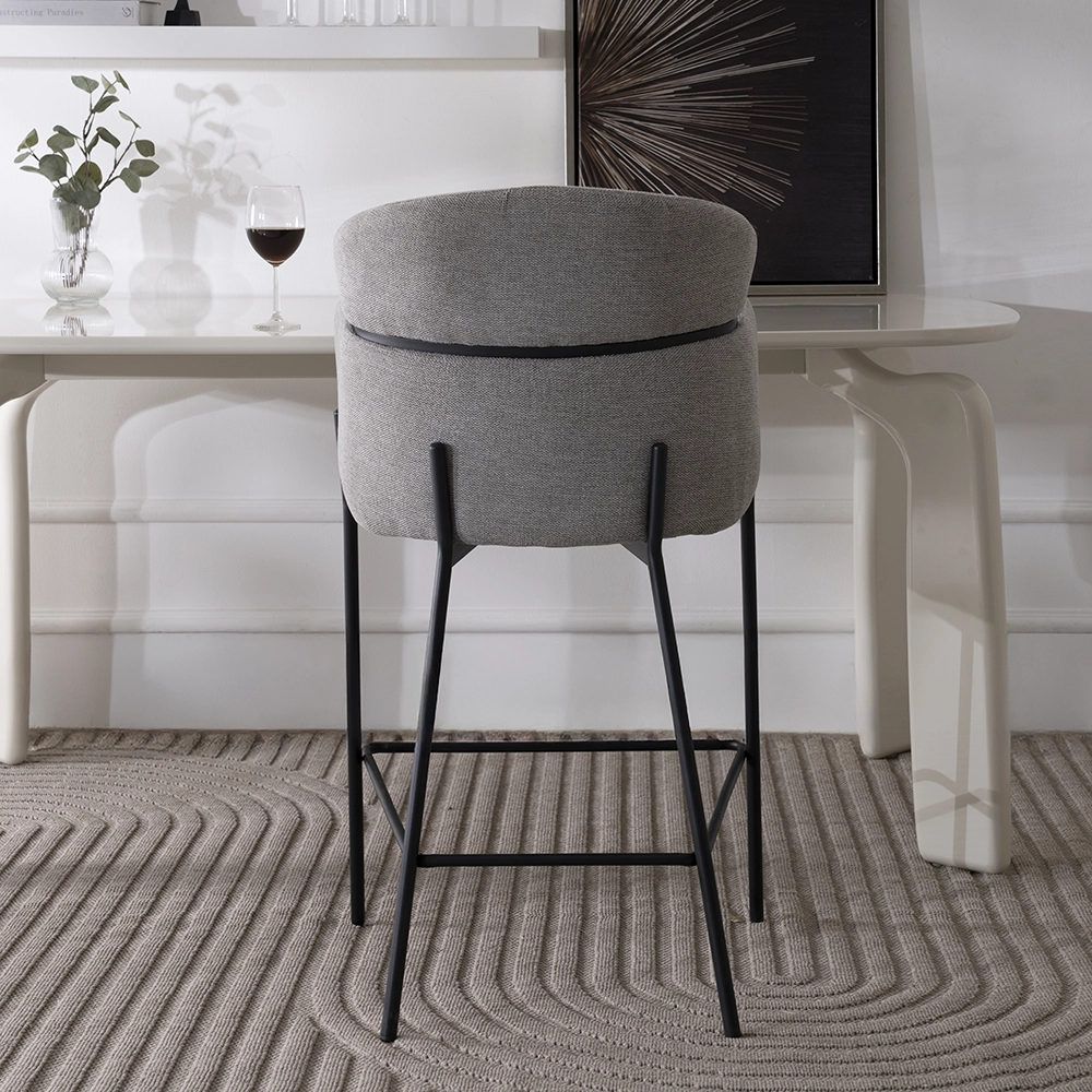 Foresta Bar Stool -Grey & Black thumbnail 4