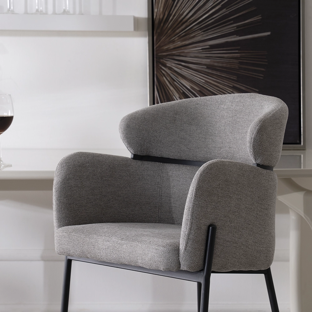Foresta Bar Stool -Grey & Black thumbnail 3