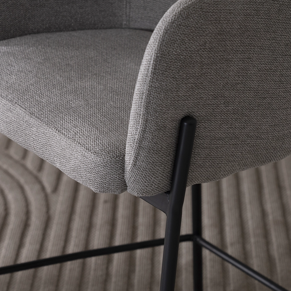 Foresta Bar Stool -Grey & Black thumbnail 5