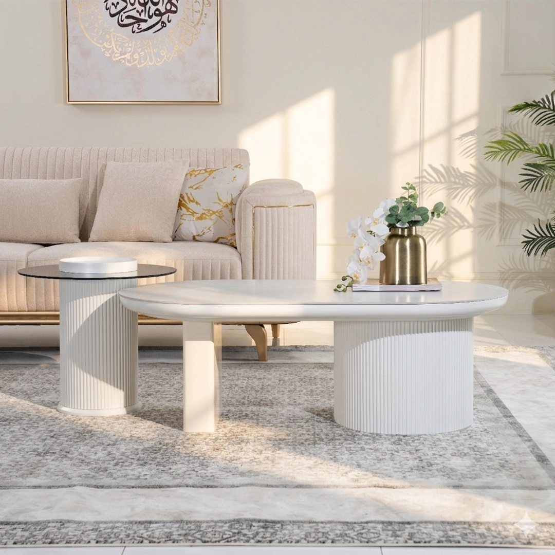 Freedo Coffee Table Set – White thumbnail 3