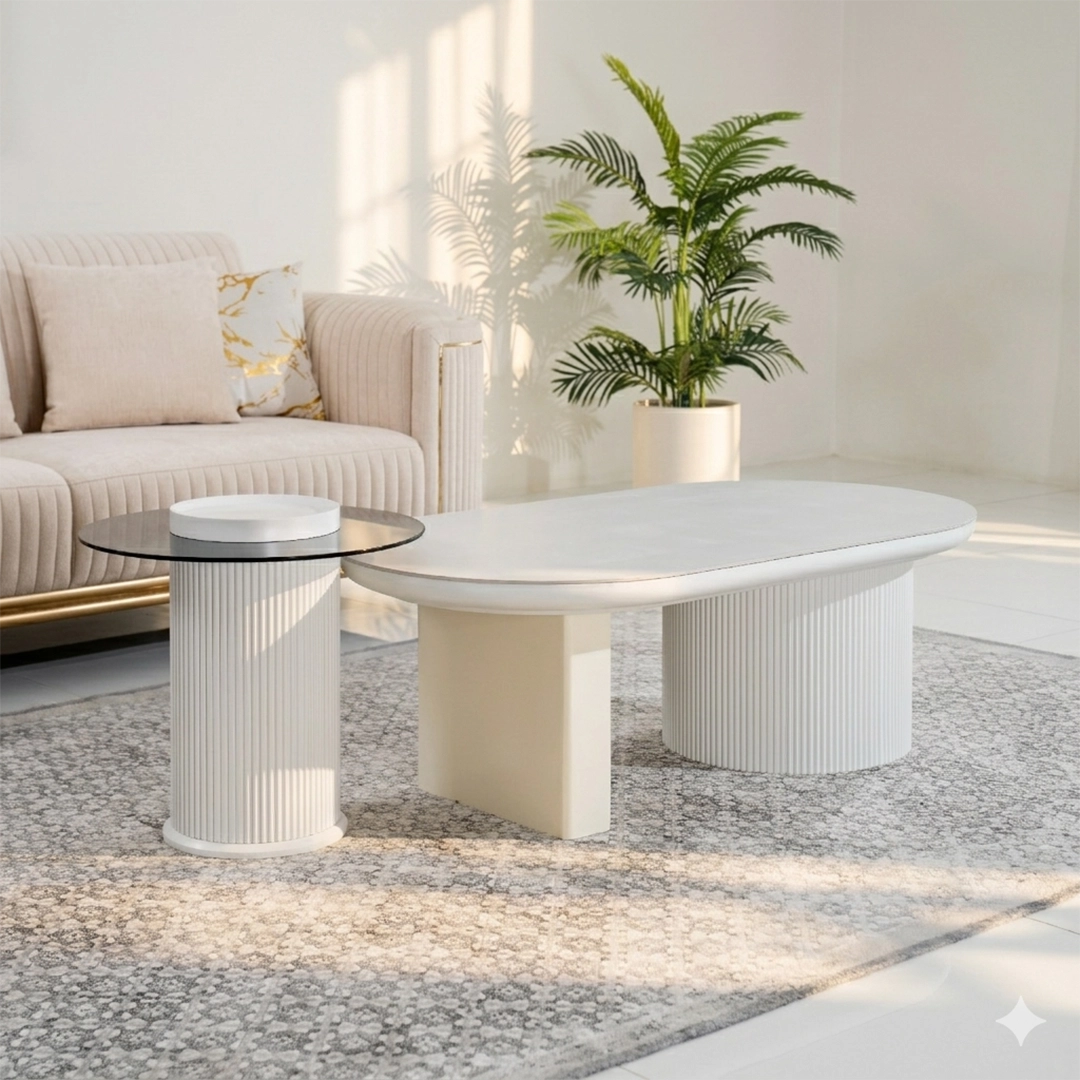 Freedo Coffee Table Set – White thumbnail 2