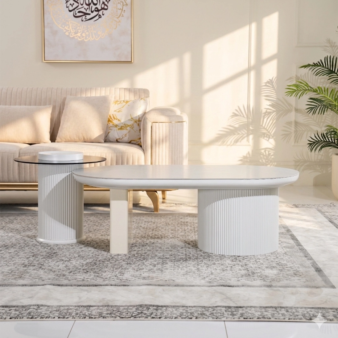 Freedo Coffee Table Set – White thumbnail 4