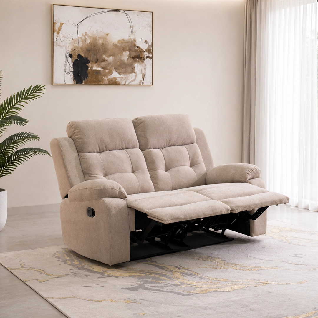 Griffen 6-Seater Recliner Sofa Set -Beige thumbnail 7