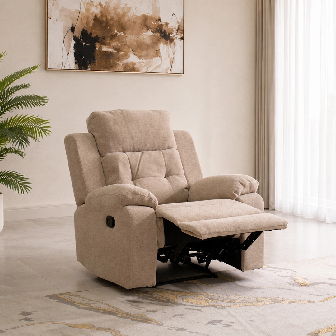Griffen 6-Seater Recliner Sofa Set -Beige thumbnail 9