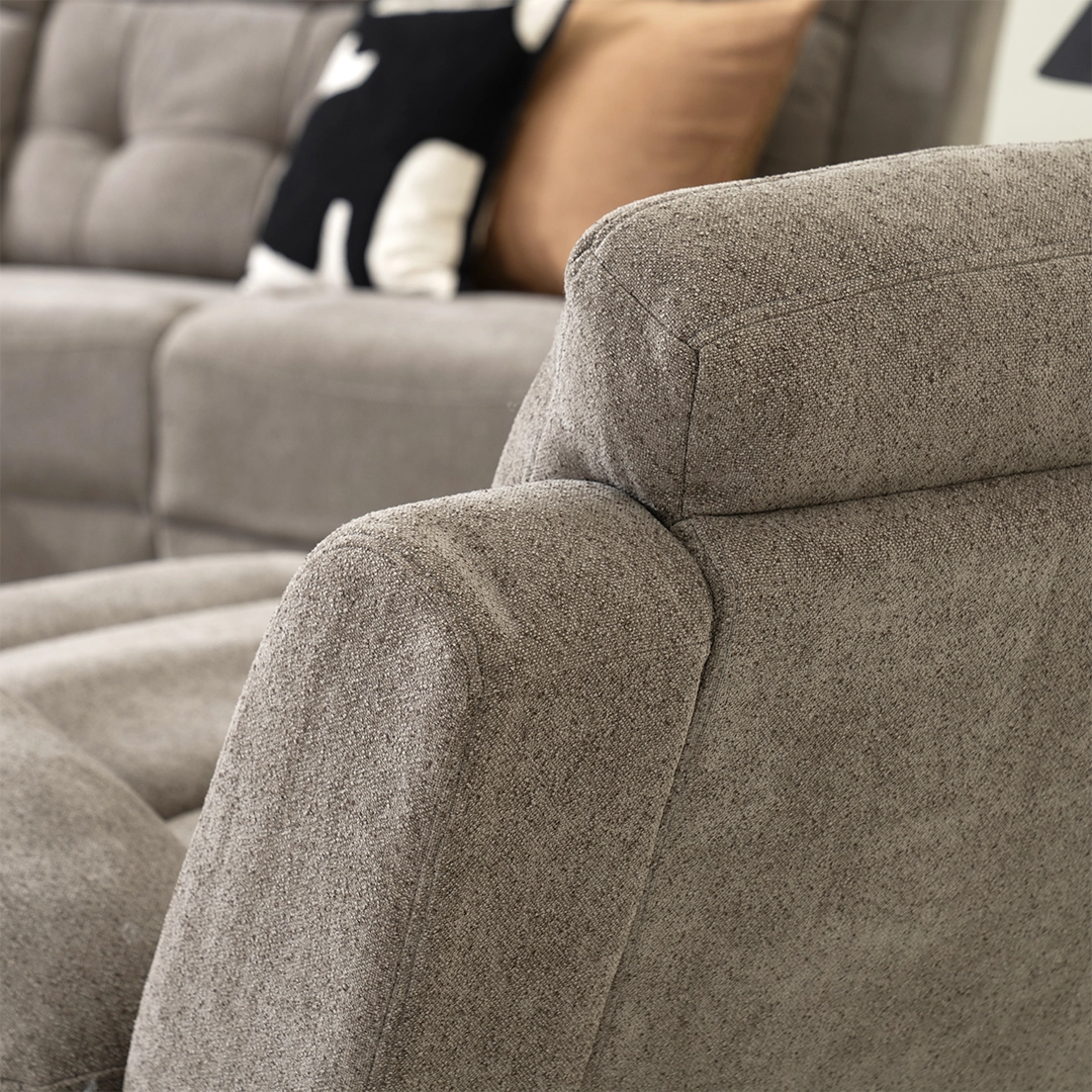 Griffen 6-Seater Recliner Sofa Set -Dark Beige thumbnail 10