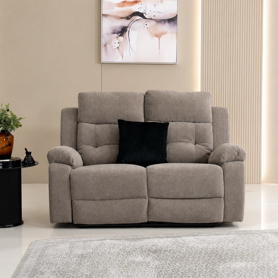 Griffen 6-Seater Recliner Sofa Set -Dark Beige thumbnail 6