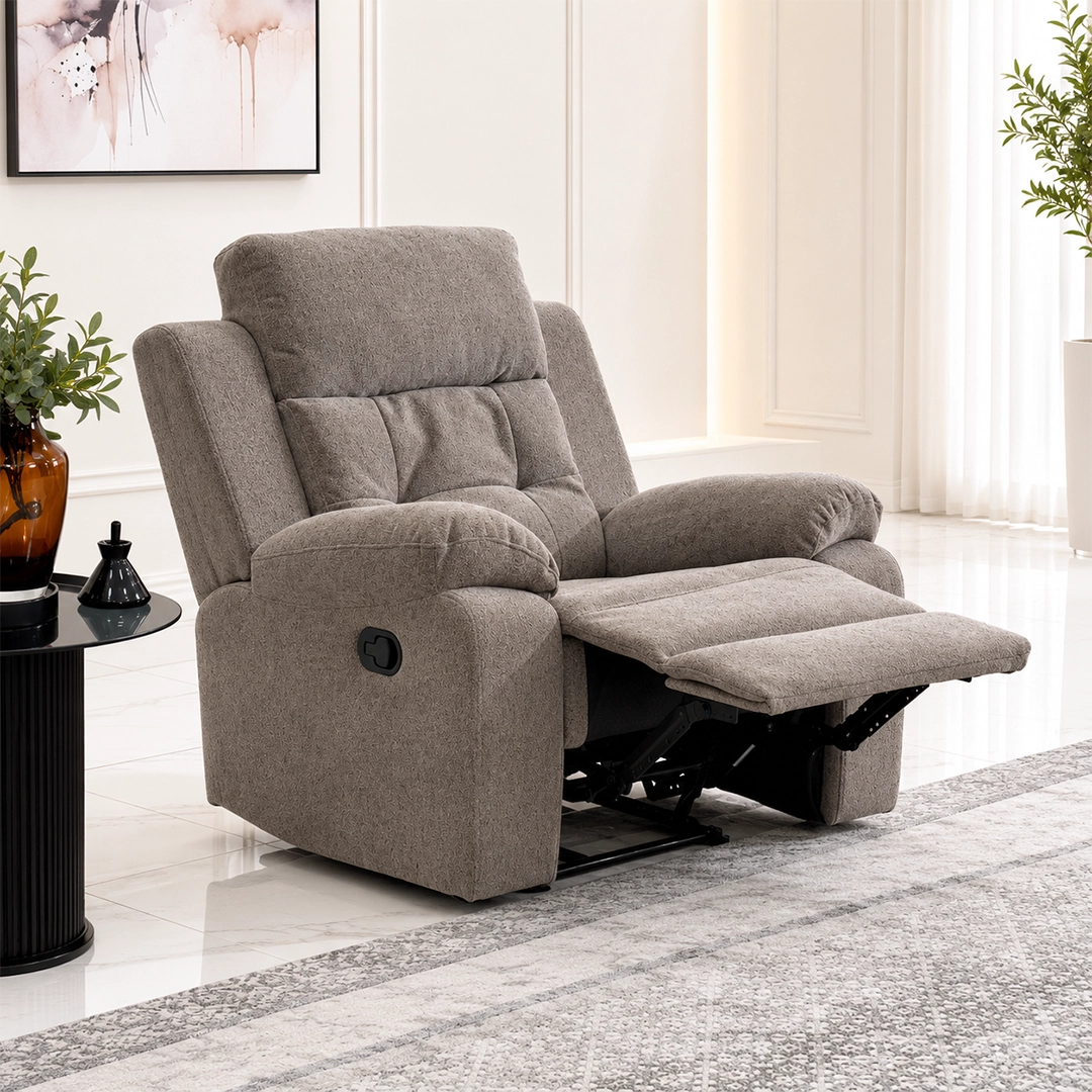 Griffen 6-Seater Recliner Sofa Set -Dark Beige thumbnail 9
