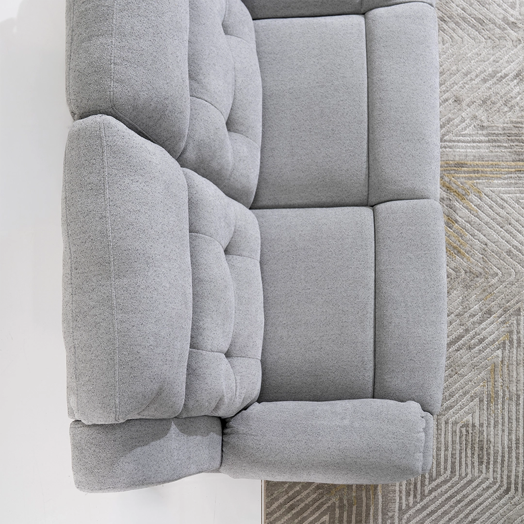 Griffen 6-Seater Recliner Sofa Set -Grey thumbnail 13