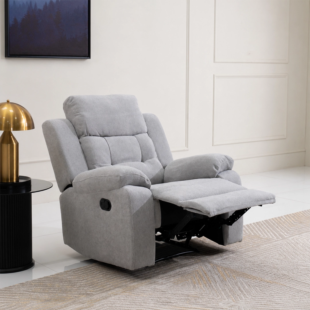 Griffen 6-Seater Recliner Sofa Set -Grey thumbnail 9
