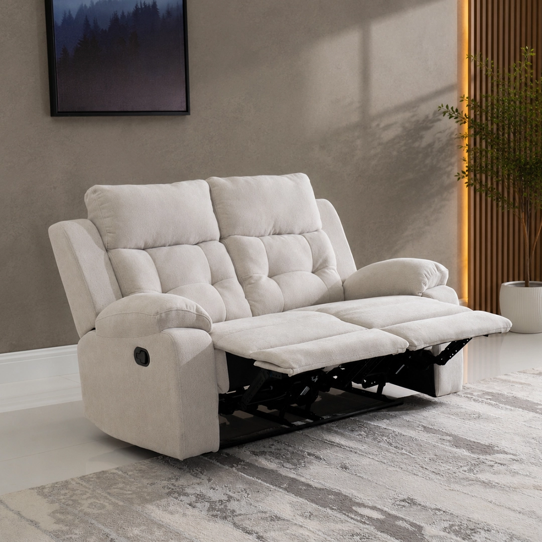 Griffen 6-Seater Recliner Sofa Set -Off White thumbnail 7