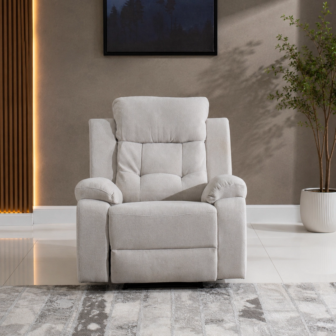 Griffen 6-Seater Recliner Sofa Set -Off White thumbnail 8