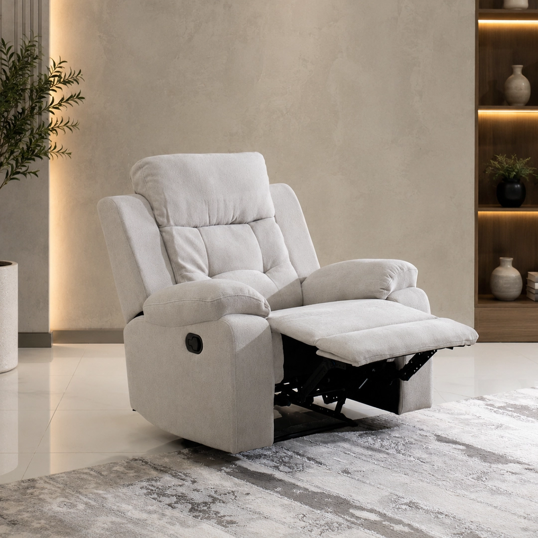 Griffen 6-Seater Recliner Sofa Set -Off White thumbnail 9