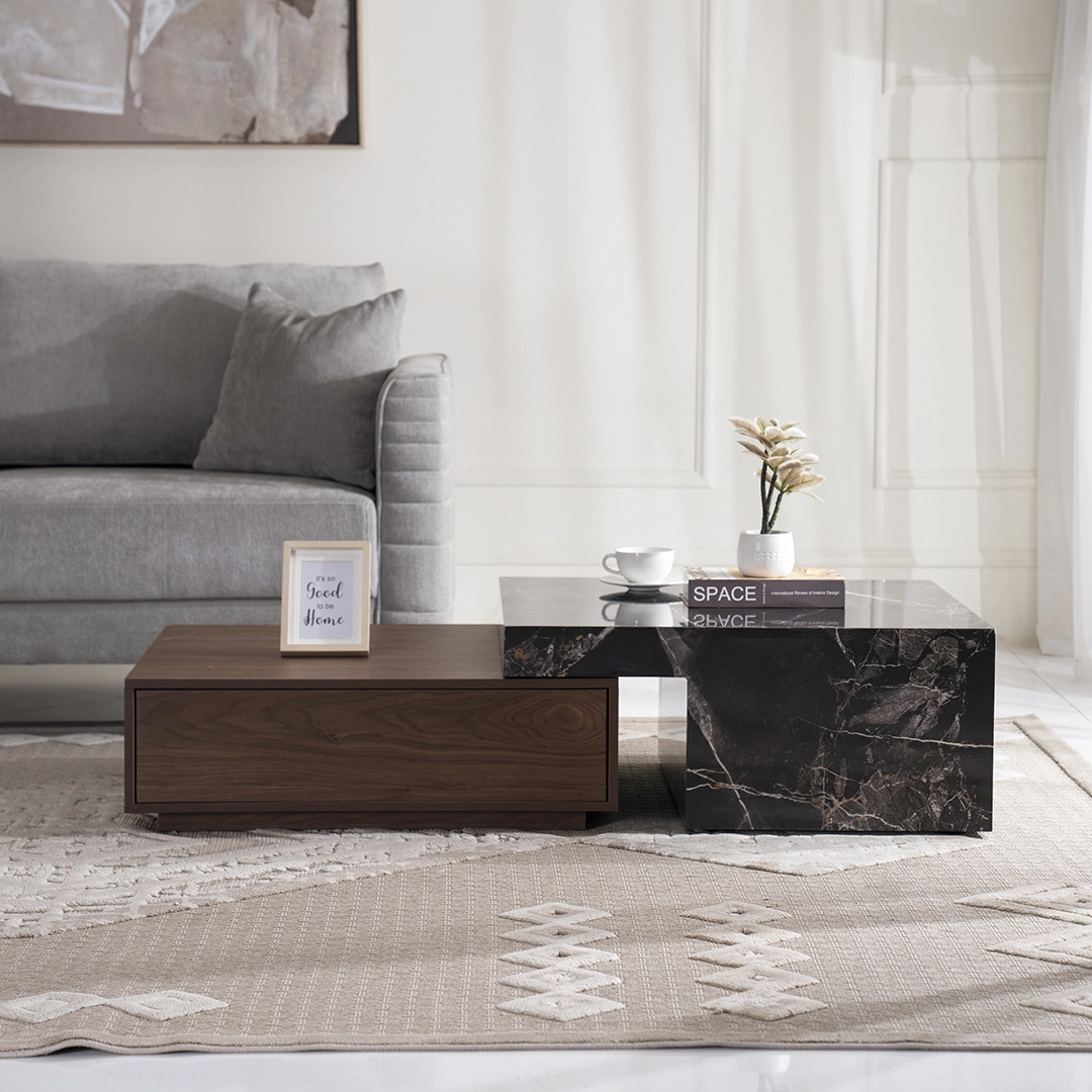 Havik Coffee Table Set of 2 – Walnut/Grey thumbnail 4