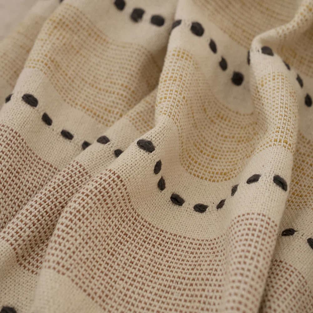 Heston Cotton Striped Throw 130x170cm thumbnail 2