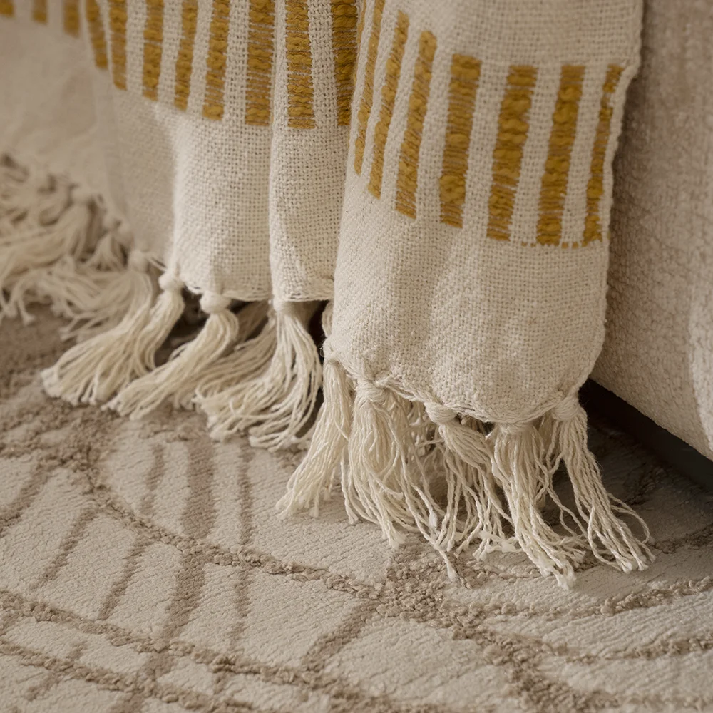 Heston Cotton Striped Throw 130x170cm thumbnail 4