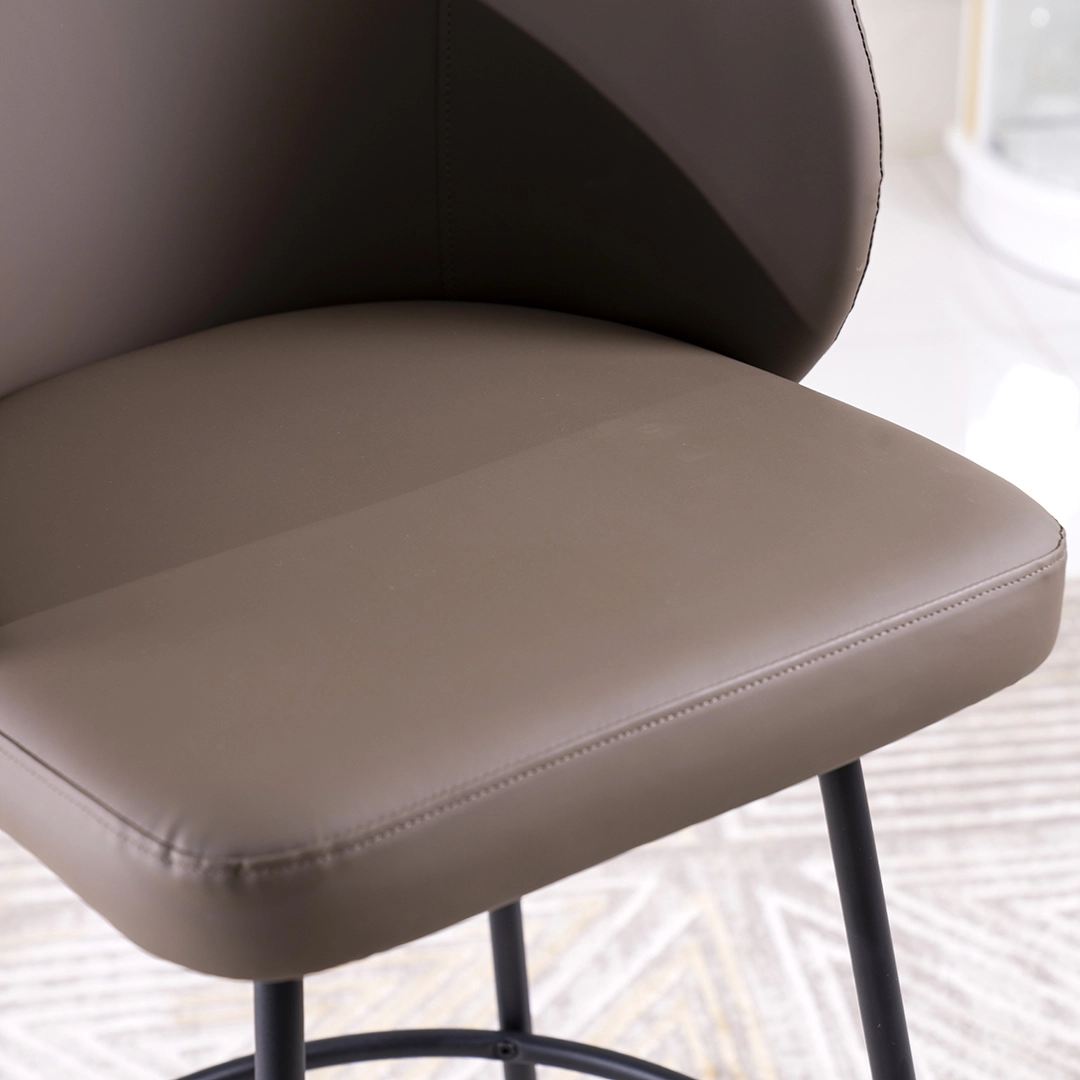 Holsted Bar Stool -Dark Khaki & Black thumbnail 6