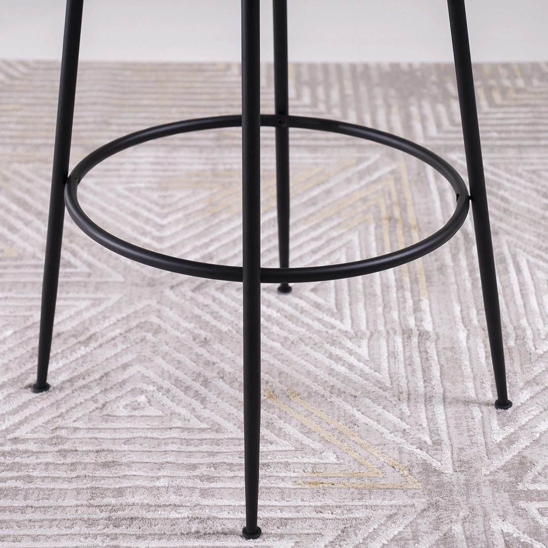 Holsted Bar Stool -Dark Khaki & Black thumbnail 7