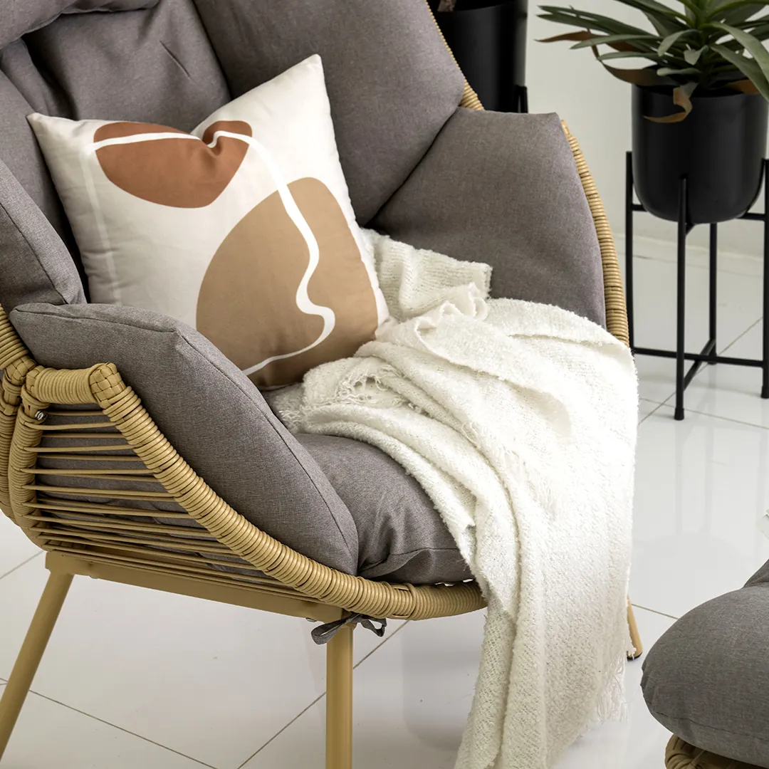 Ibiza Outdoor Chair with Stool thumbnail 5