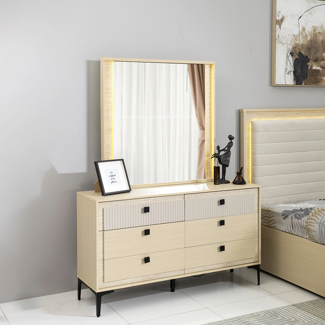 Joshna King Bedroom Set 6Pcs 200×180 thumbnail 3