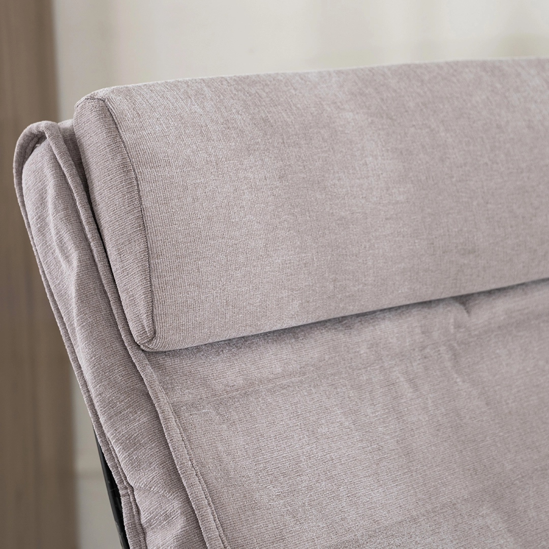 Kangbo Rocking Chair with Leg Rest -Light Brown thumbnail 4