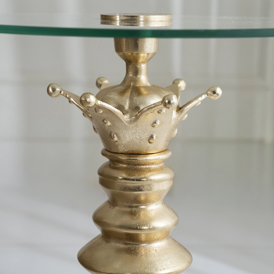 King Accent Table With Glass Top thumbnail 3