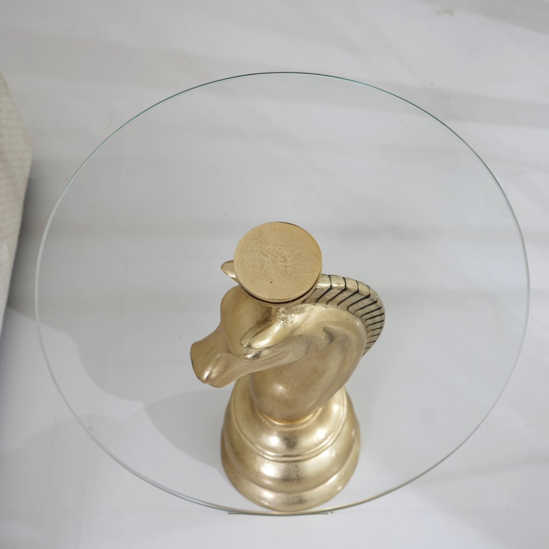 Knight Accent Table With Glass Top thumbnail 4