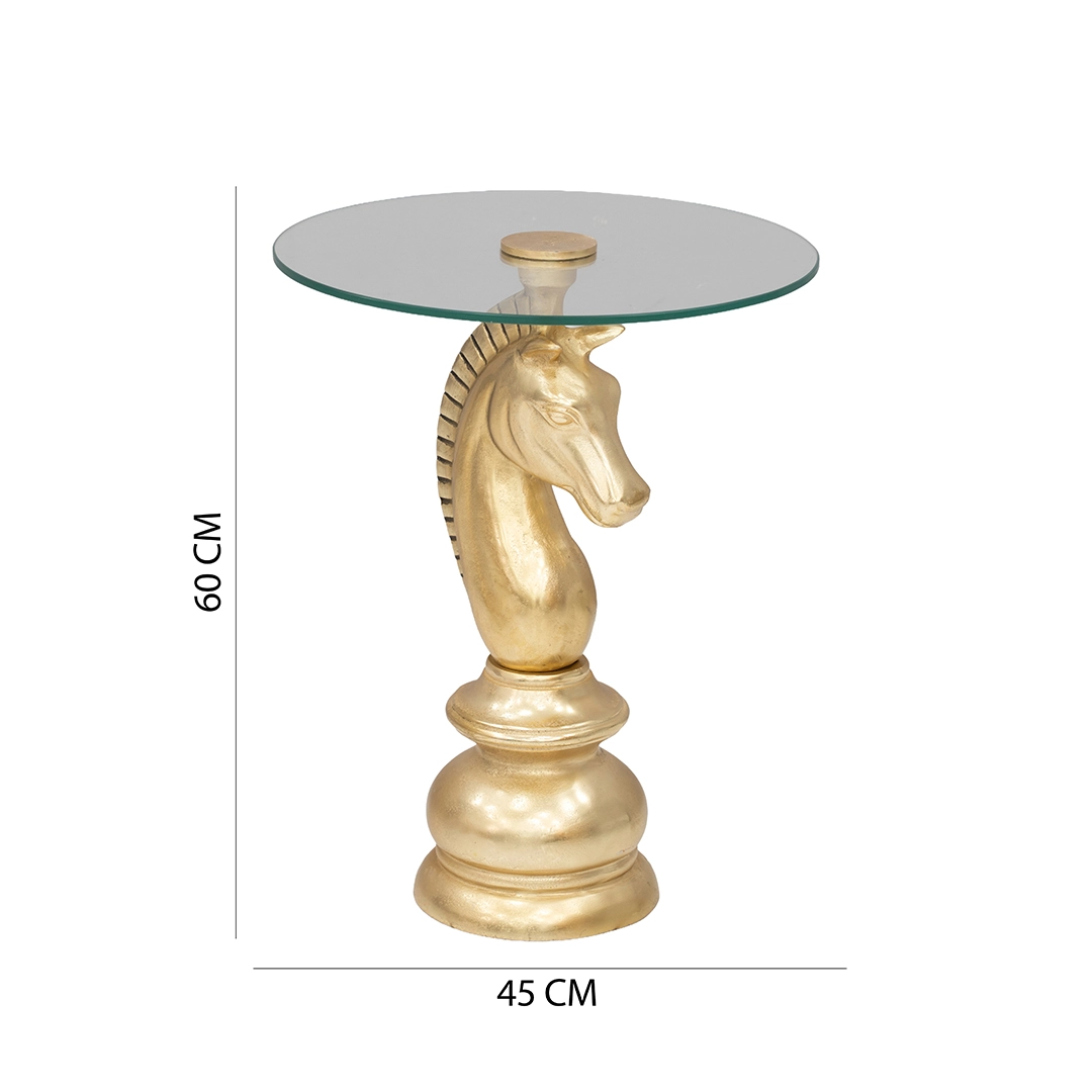 Knight Accent Table With Glass Top thumbnail 6