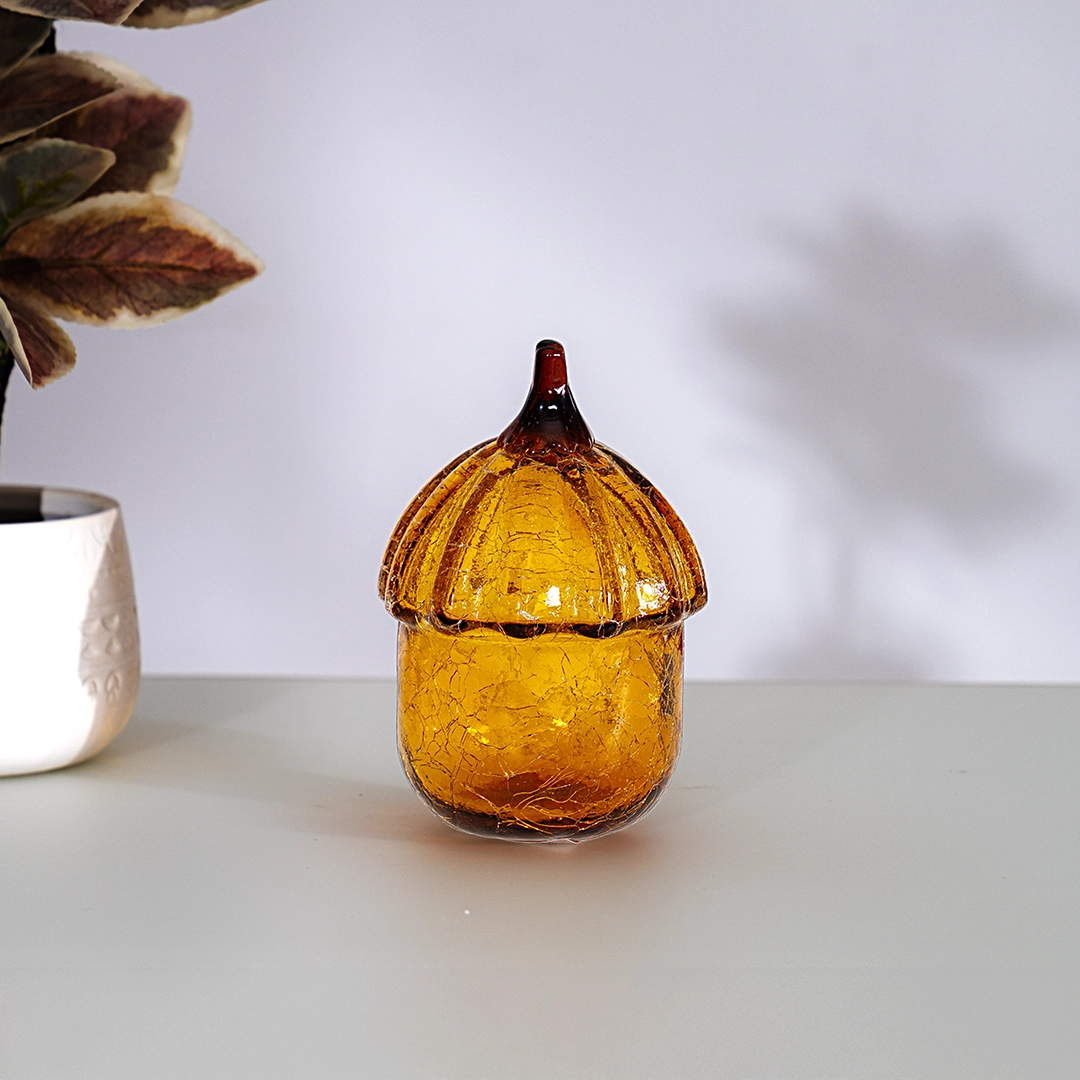 Lemont Glass Acorn Accent Amber 9X9X14Cm thumbnail 6