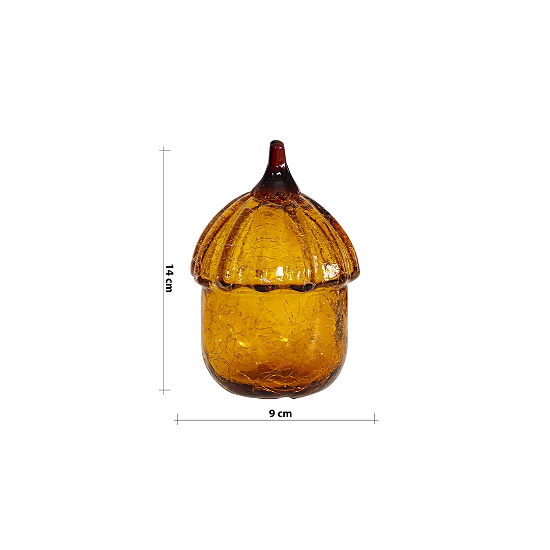 Lemont Glass Acorn Accent Amber 9X9X14Cm thumbnail 7
