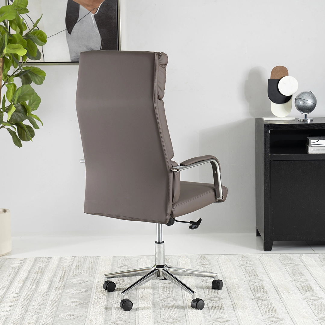 Liya High Back Office Chair -Brown thumbnail 5