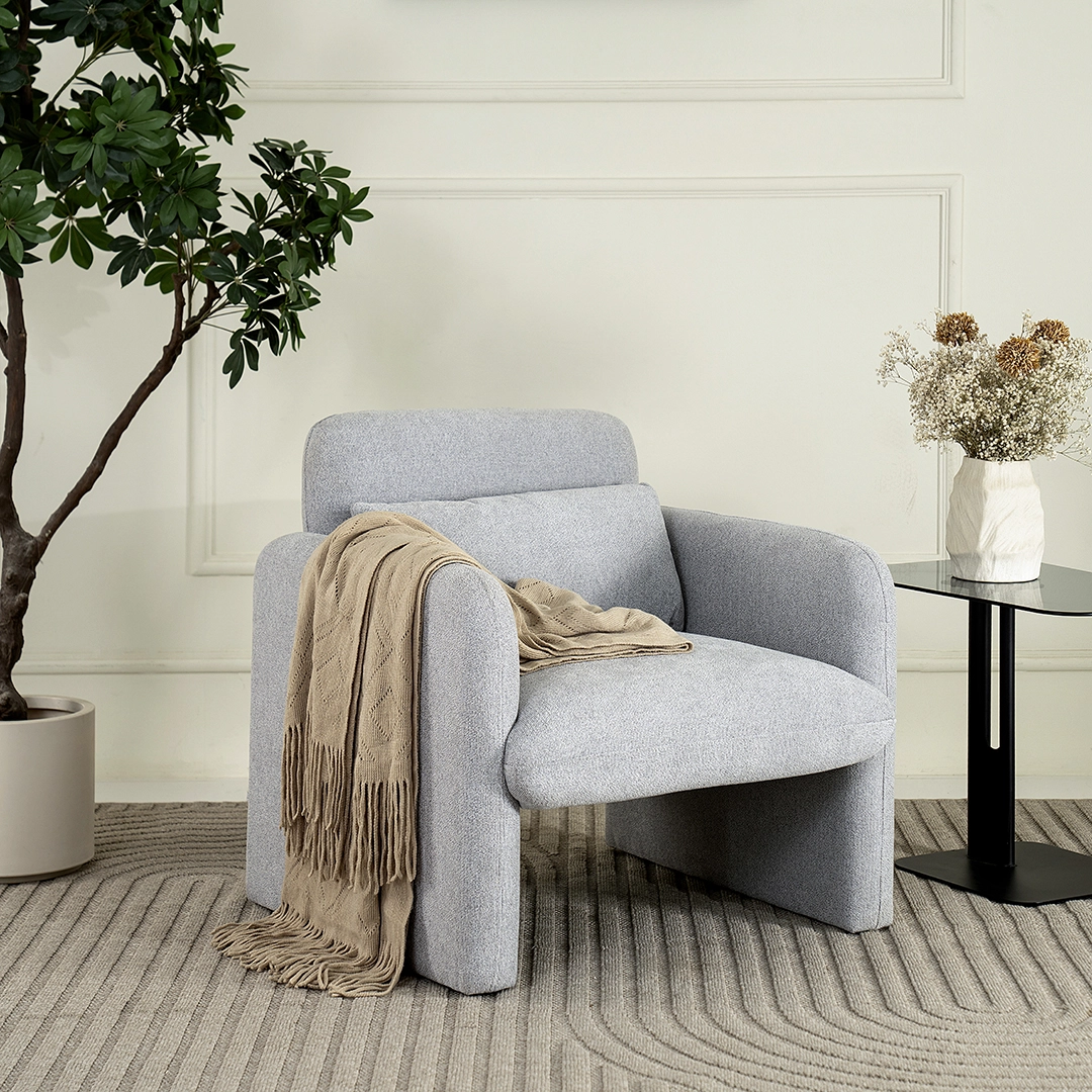 Lucia Leisure Chair -Light Grey thumbnail 2