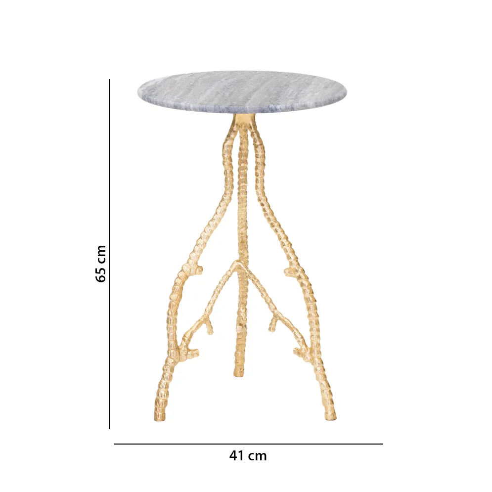 Luis Accent Table With Marble Top thumbnail 6