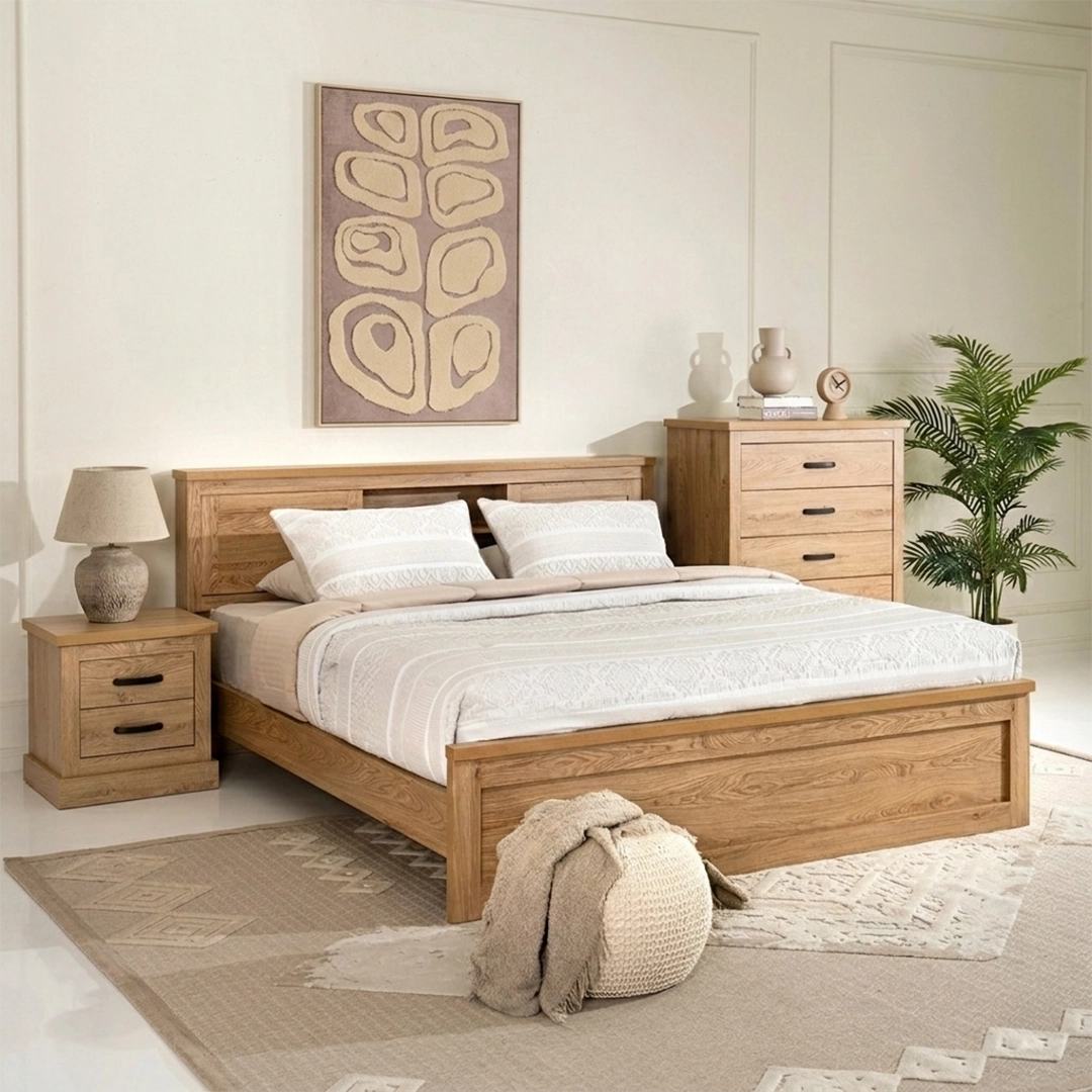 Majestic Queen Bed 200×160 -Oak