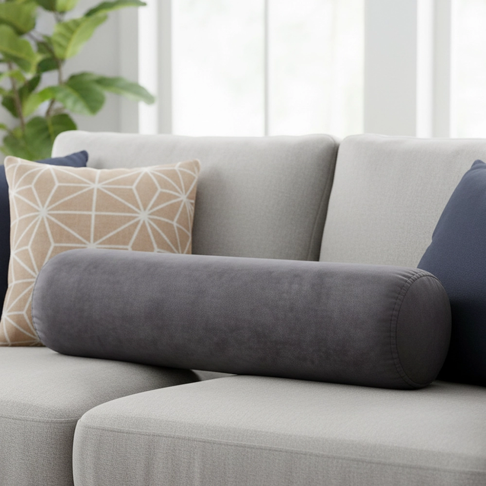 Mia Bolster Pillow In Fabric