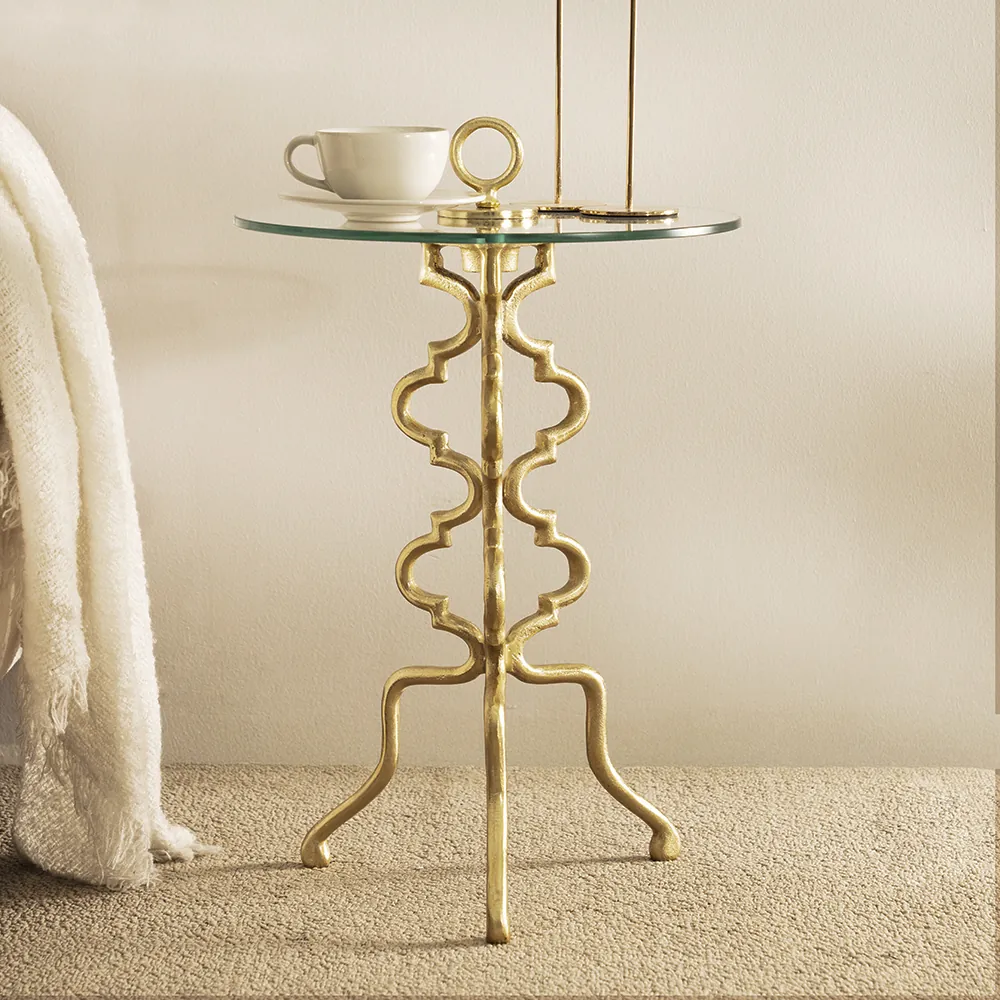 Mihrab Accent Table Glass Top