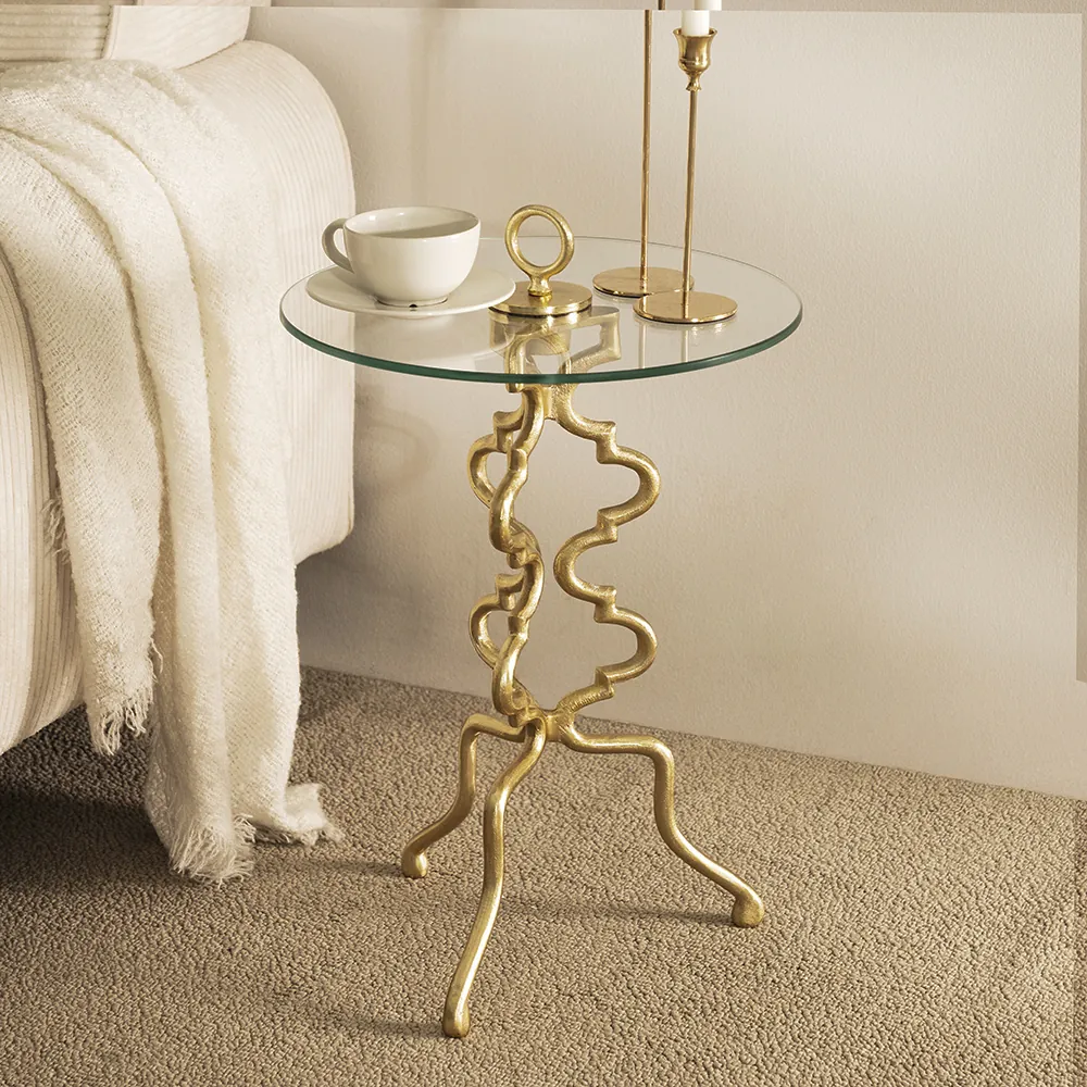 Mihrab Accent Table Glass Top thumbnail 2