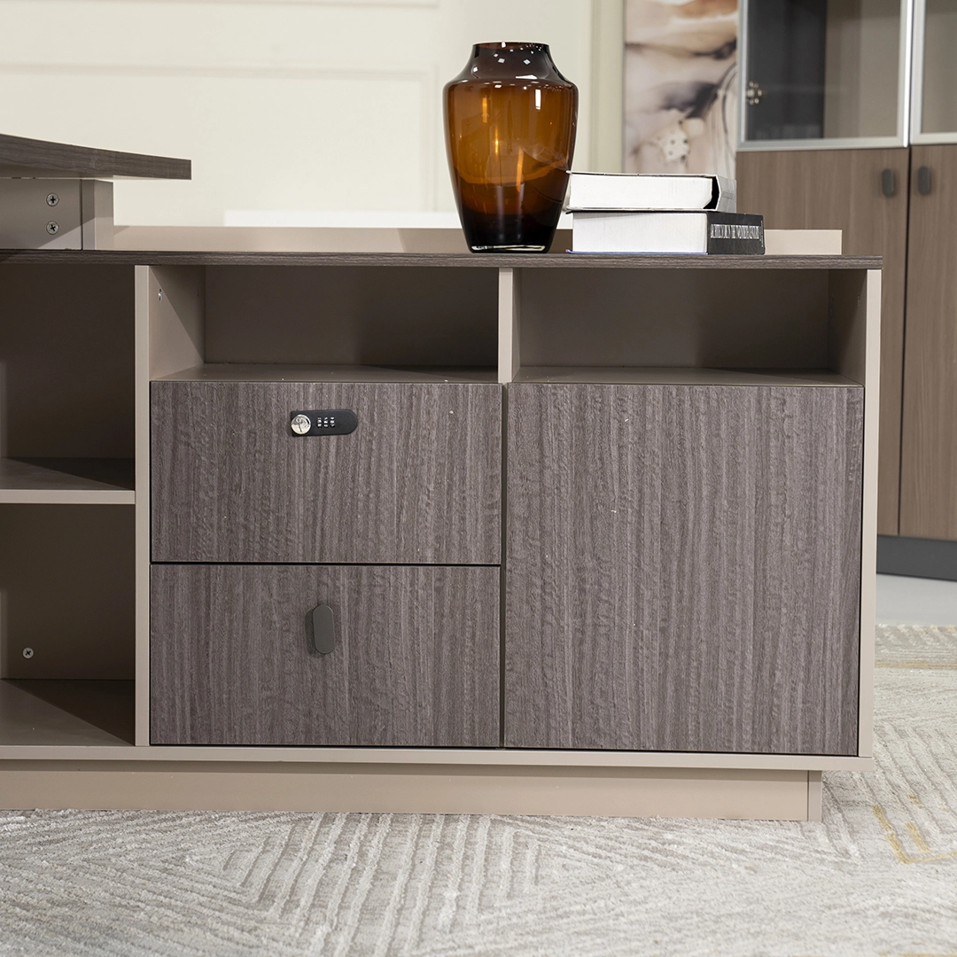 Movo Office Table -Beige/Walnut thumbnail 7